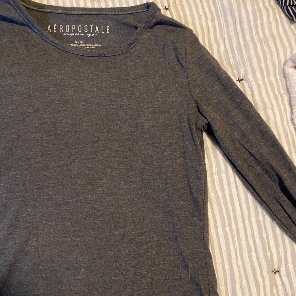 Grey Long Sleeve Top